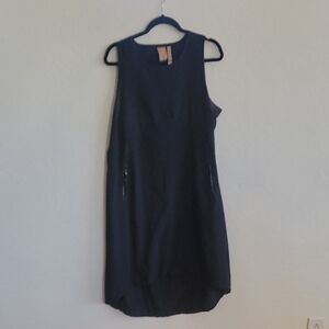 Gray Sleeveless Crew Neck Sheath Dress